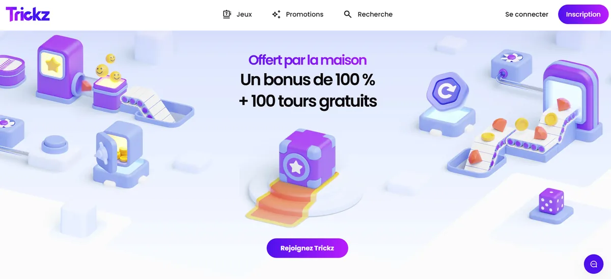 Trickz page d'accueil casino avec dépôt PayPal